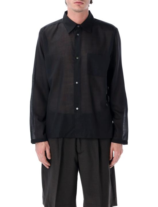 26SS 베르너 퀼 긴팔 셔츠 391S25 009 BLACK