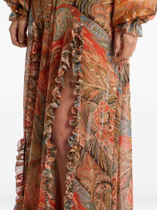 26SS 에트로 롱 스커트 WRFA020499SA1R9 X0860 RED - ETRO