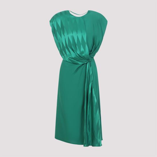 26SS 베르사체 미디 원피스 10251301A18234 1GC50 GREEN - VERSACE