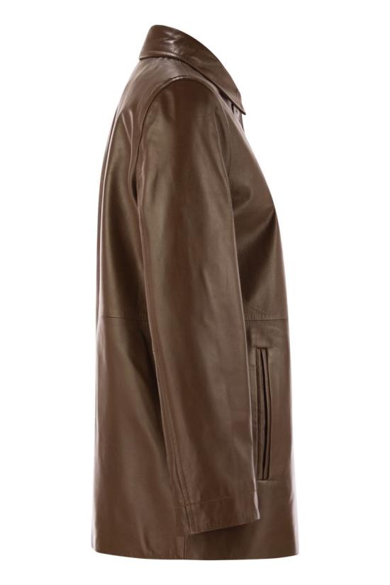 25FW 막스마라 스튜디오 바이커 자켓 2526446021600 002 BROWN - MAX MARA STUDIO