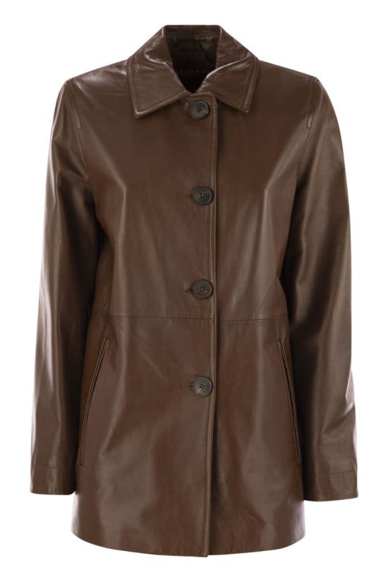 25FW 막스마라 스튜디오 바이커 자켓 2526446021600 002 BROWN