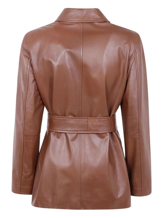 25FW 막스마라 스튜디오 바이커 자켓 2526446021600 002 BROWN - MAX MARA STUDIO