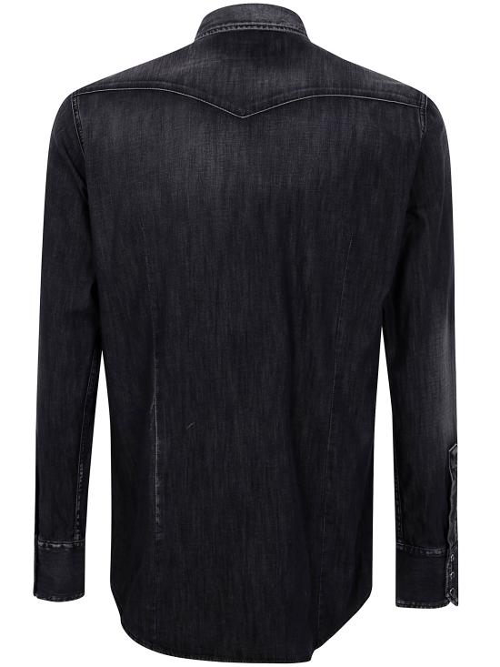25SS 디스퀘어드2 데님 셔츠 S74DM0848S30826096 900 BLACK - DSQUARED2