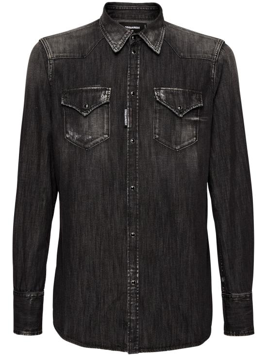 25SS 디스퀘어드2 데님 셔츠 S74DM0848S30826096 900 BLACK - DSQUARED2