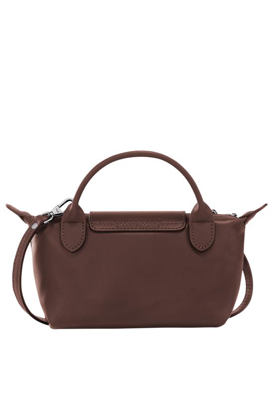 26FW 롱샴 르 플리아쥬 엑스트라 XS 레더 파우치 34205987 002 Moka - LONGCHAMP
