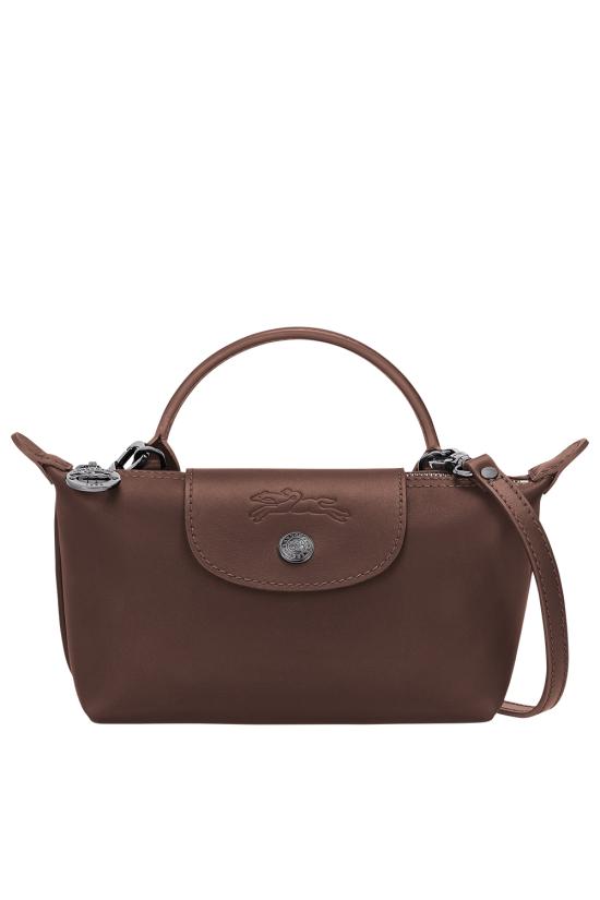 26FW 롱샴 르 플리아쥬 엑스트라 XS 레더 파우치 34205987 002 Moka