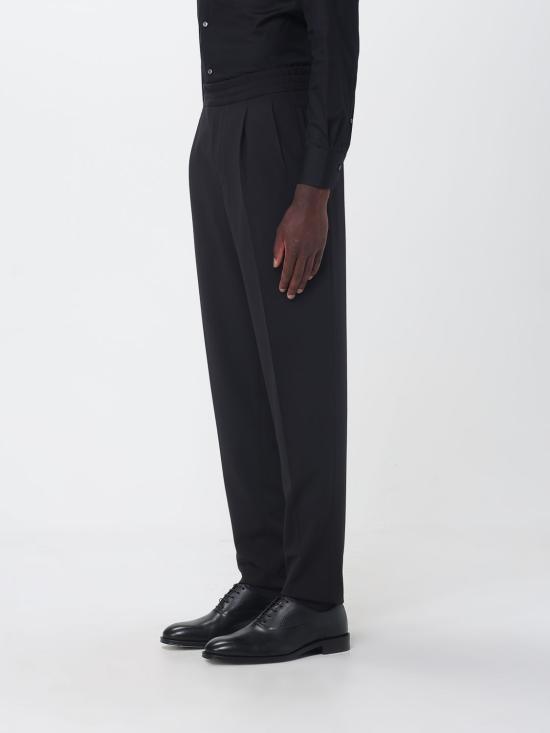 26SS 에르메네질도제냐 스트레이트 팬츠 3ZF817A373GCC2 001 Black - ERMENEGILDO ZEGNA