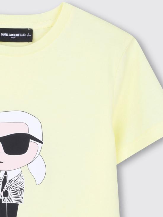 26SS [키즈] 칼라거펠트 티셔츠 Z31094 556 Yellow - KARL LAGERFELD