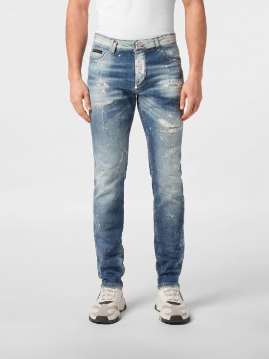 26SS 필립 플레인 데님 팬츠 SAECMDT3972PDE004N 07TB Blue