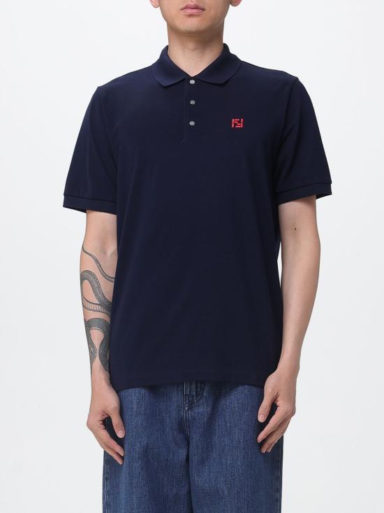 26SS 펜디 폴로 티셔츠 FY1309AY0I F0QB0 Blue