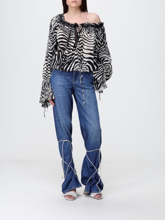 26SS 블루마린 긴팔 티셔츠 P622C440A M1039 White - BLUMARINE