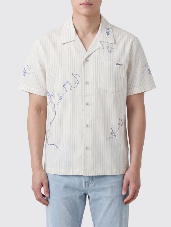 26SS 던스트 반팔 셔츠 UDSH6B121B1 CAPRI OCEAN White