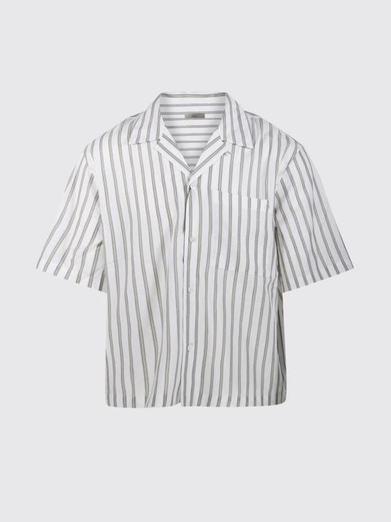 26SS 던스트 반팔 셔츠 UDSH6B321E2 GREEN STRIPE White - DUNST