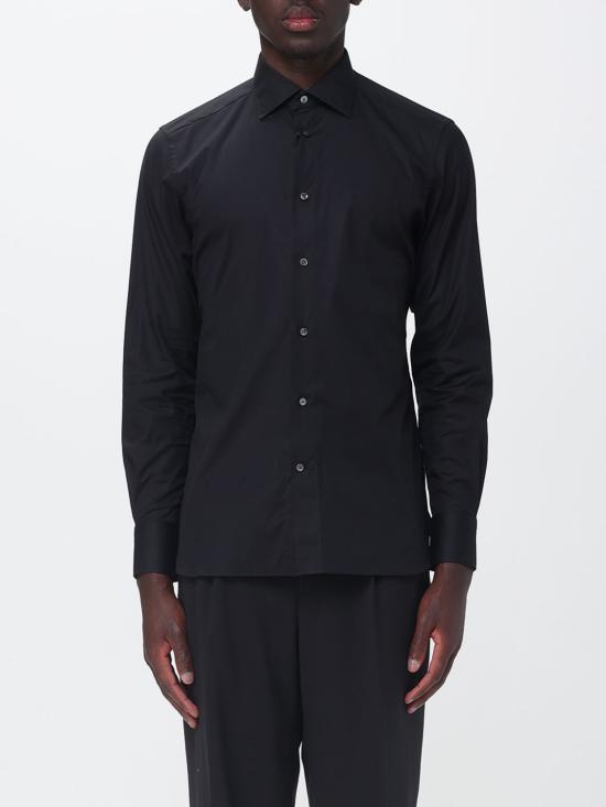 26SS 에르메네질도제냐 긴팔 셔츠 304104A39MS0JI 001 Black