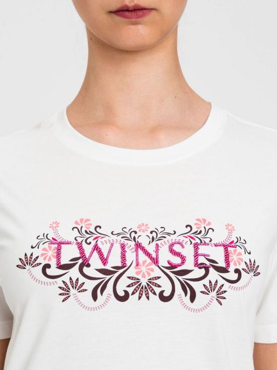 26SS 트윈셋 반팔 티셔츠 261LB2NFF 00526 White - TWINSET