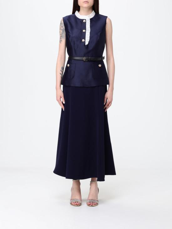 26SS 셀프 포트레이트 롱 원피스 SS26082MAN Navy