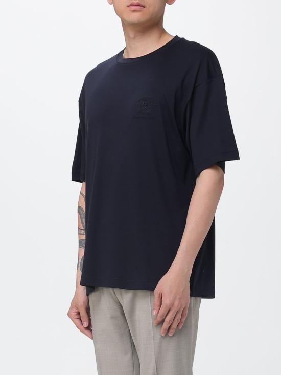 26SS 조르지오 아르마니 반팔 티셔츠 GM003058TE19974 U8139 Blue - GIORGIO ARMANI