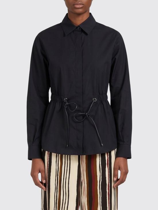 26SS 막스마라 Tazzina 드로스트링 셔츠 2611111052600 005 Black