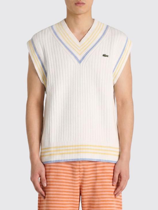 26SS 라코스테 니트 베스트 AH0614 4I5 White