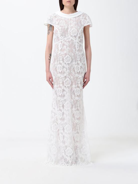 26SS 셀프 포트레이트 롱 원피스 SS26254XW White