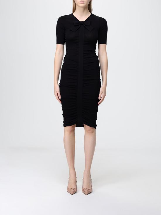 26SS 발렌티노 가라바니 미디 원피스 8B0KD15LA8N 0NO Black