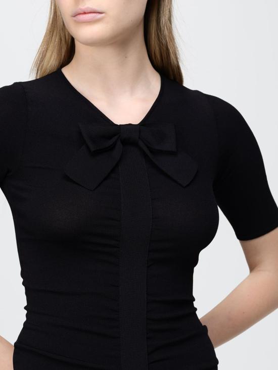 26SS 발렌티노 가라바니 미디 원피스 8B0KD15LA8N 0NO Black - VALENTINO GARAVANI