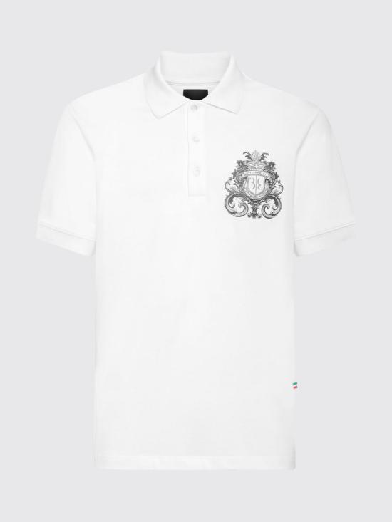 26SS 빌리어네어 폴로 티셔츠 IAECMRK0103BTE032N 01 White - BILLIONAIRE