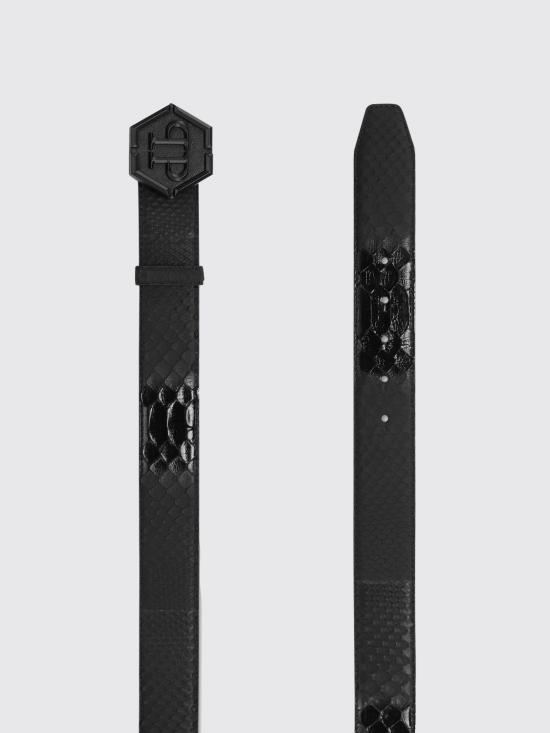 26SS 필립 플레인 가죽 벨트 FABAMVA0761PLE029P 02 Black - PHILIPP PLEIN