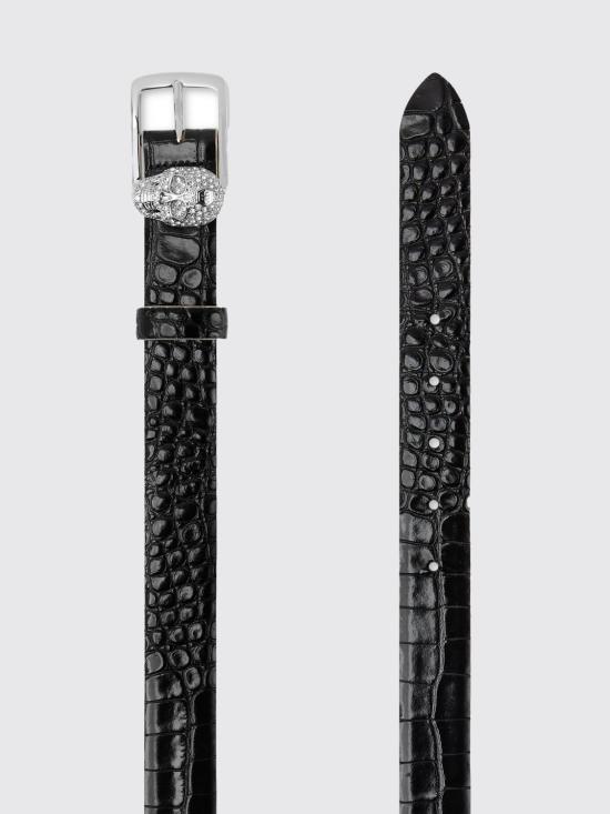 26SS 필립 플레인 레귤러 벨트 PAEAWVA0427PLE010N 02 Black - PHILIPP PLEIN