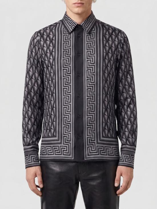26SS 베르사체 긴팔 셔츠 10217151A16785 5E720 Charcoal