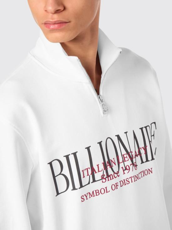 26SS 빌리어네어 긴팔 티셔츠 IAECMJO1355BTE004N 01 White - BILLIONAIRE