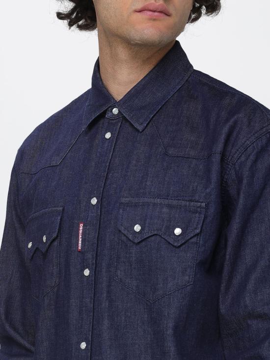 26SS 디스퀘어드2 데님 셔츠 S74DM1025D30029 470 Navy - DSQUARED2