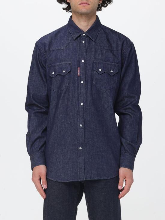 26SS 디스퀘어드2 데님 셔츠 S74DM1025D30029 470 Navy