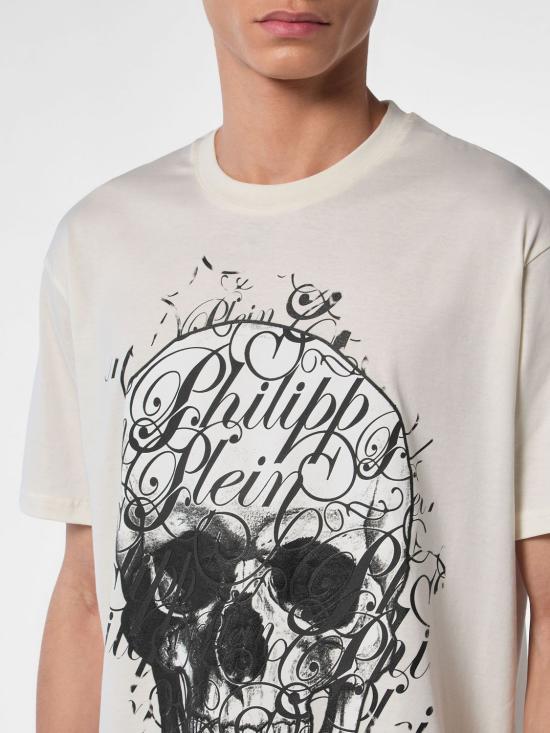 26SS 필립 플레인 반팔 티셔츠 PAECMTK8254PJY002N 01OF White 1 - PHILIPP PLEIN