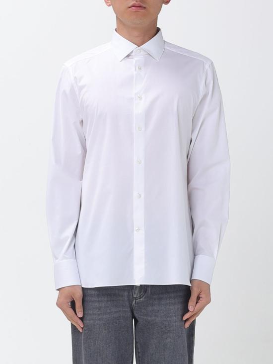 26SS 에르메네질도제냐 긴팔 셔츠 304100A39MS0JI 100 White