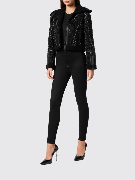 26SS 필립 플레인 바이커 자켓 AADCWRB1379PFU020N 02 Black - PHILIPP PLEIN
