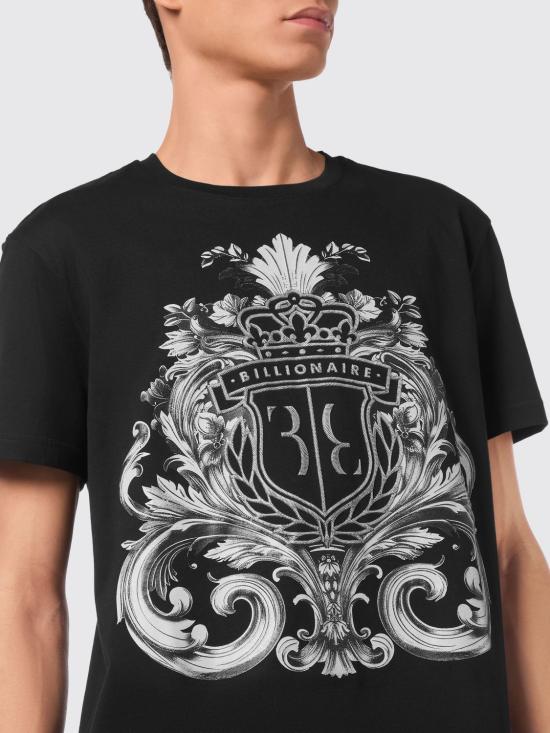 26SS 빌리어네어 반팔 티셔츠 IAECMTK8310BTE014N 02 Black - BILLIONAIRE