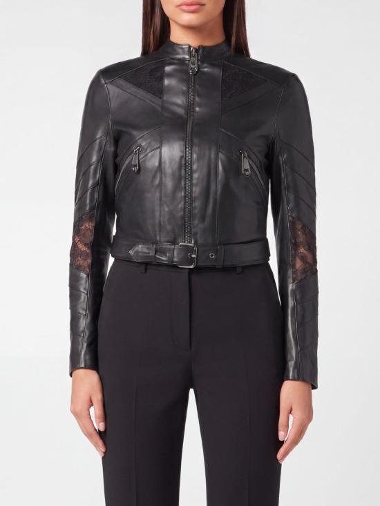 26SS 필립 플레인 바이커 자켓 SADCWLB1046PLE010N 02 Black