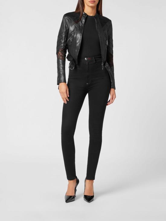 26SS 필립 플레인 바이커 자켓 SADCWLB1046PLE010N 02 Black - PHILIPP PLEIN