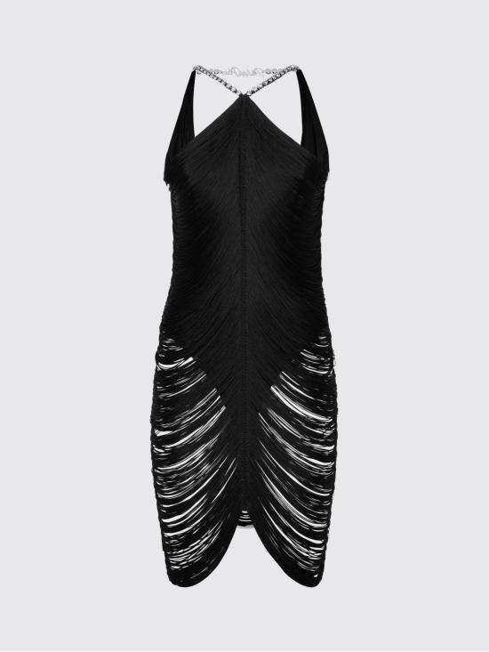 26SS 필립 플레인 미디 원피스 AADCWRG3159PTE003N 02 Black - PHILIPP PLEIN
