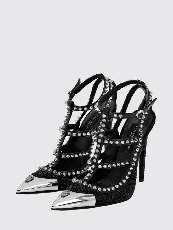 26SS 필립 플레인 힐/펌프스 SAESWSA0730PLE010N 02 Black - PHILIPP PLEIN