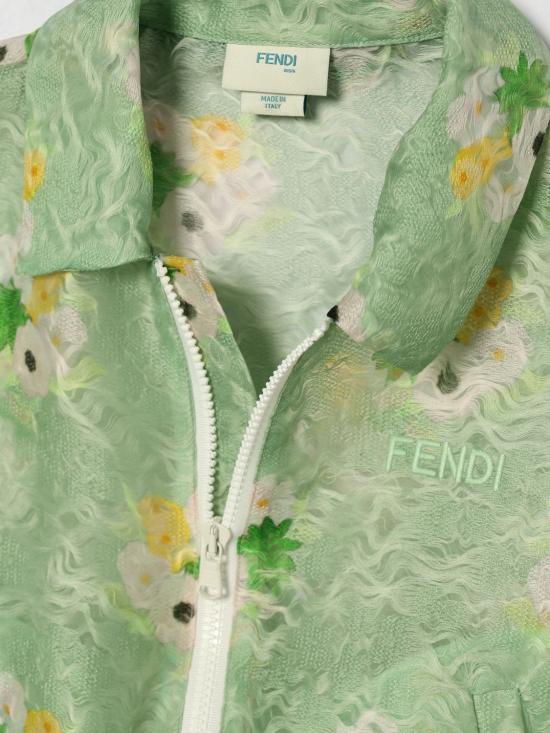 26SS [키즈] 펜디 캐주얼 자켓 JFA229AY8F F1AL8 Green - FENDI