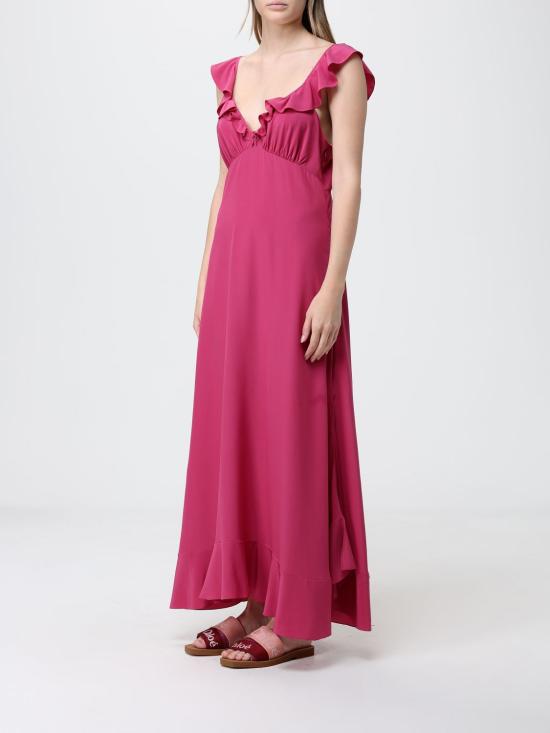 26SS 끌로에 롱 원피스 CH26SRO69005 633 Violet - CHLOE