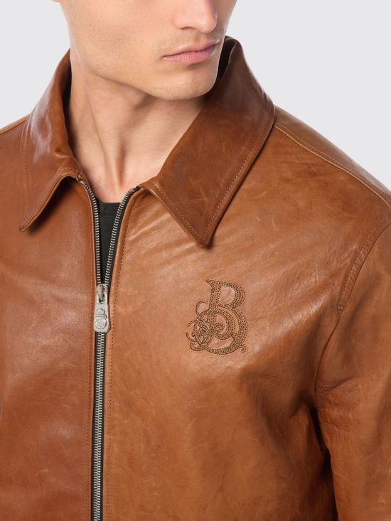 26SS 빌리어네어 가죽 자켓 IAECMLB1960BLE001N 04 Brown - BILLIONAIRE
