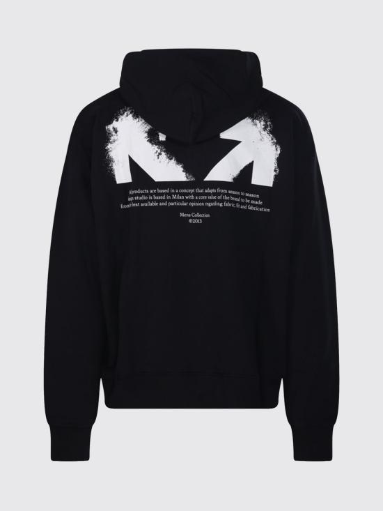 26SS 오프화이트 후드 티셔츠 OMBB085S26FLE00A 0001 Black - OFF WHITE