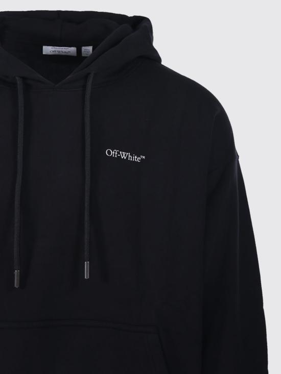 26SS 오프화이트 후드 티셔츠 OMBB085S26FLE00A 0001 Black - OFF WHITE
