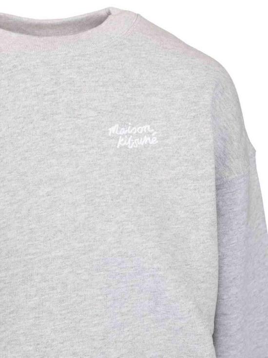  메종키츠네 긴팔 티셔츠 PW00314KM03410357 LIGHT GREY MELANGE WHITE DOM - MAISON KITSUNE