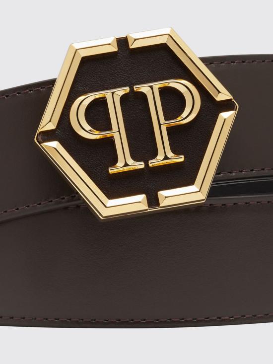 26SS 필립 플레인 가죽 벨트 FADAMAL0062PLE010N 0494 Brown - PHILIPP PLEIN