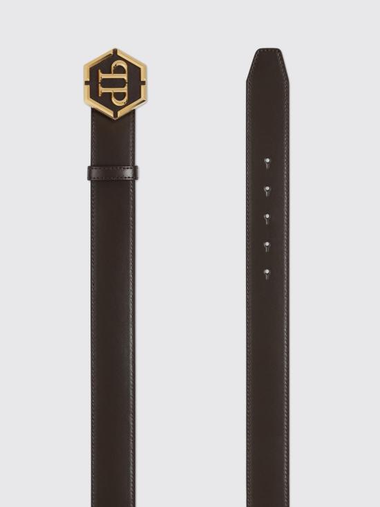 26SS 필립 플레인 가죽 벨트 FADAMAL0062PLE010N 0494 Brown - PHILIPP PLEIN