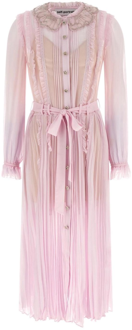 26SS 셀프 포트레이트 롱 원피스 RS26034MP PINK